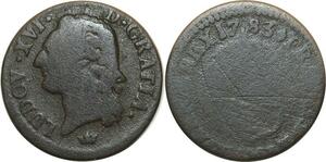 O8399 Rare France 1/2 Sol Louis XVI 1783 M Toulouse ->M offre