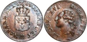 O8403 Rare France Liard Louis XVI 1789 M Marseille SPL ->M offre