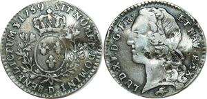 O8438 France 1/10 Ecu Louis XV Bandeau 1759 D Lyon Argent ->M offre