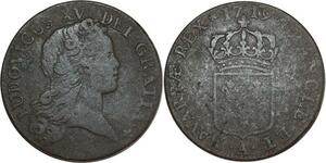 O8446 France Sol Buste enfantin Louis XV 1719 A Paris ->Make offer