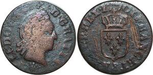 O8447 France Liard Louis XV vieille tête 1770 S Reims ->Make offer