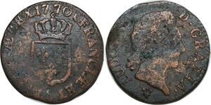 O8449 France demi Sols Louis XV Vieille Tête 1770 S Reims ->Make offer