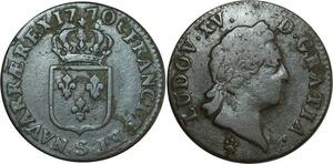 O8457 France Sol Louis XV Vieille Tête 1770 S Reims ->Make offer