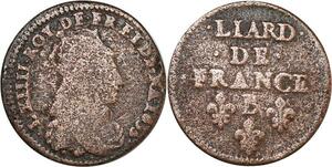O8499 France Liard Louis XIV 1655 E Meung sur Loire ->Make offer
