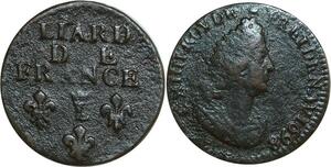 O8510 France Rare R3 Liard France Louis XIV 1698 L Couronné Lille ->Make offer