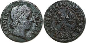 O8520 France Denier Tournois Louis XIV 1649 ->Make offer