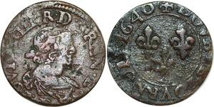 O8523 France Double Tournois Louis XIII 1640 E Tours ->F offre
