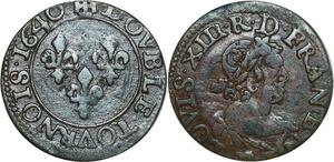 O8524 France Double Tournois Louis XIII 1640 E Tours ->F offre