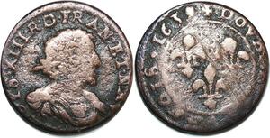 O8529 France Double Tournois Louis XIII 1639 A identifier ->Make offer