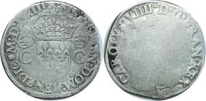 O8552 Rare France Teston Henri III Charles IX Teston 1563 M Toulouse Argent