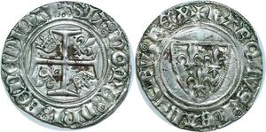O8561 Rare France Charles VI 1380 1422 Blanc guénar Paris SUP !!! ->Make offer