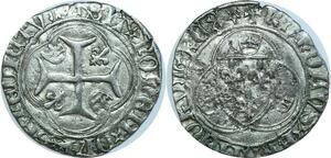 O8563 Rare France Charles VI 1380 1422 Blanc couronne Saint-Lô Argent->Make offer