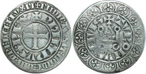 O8569 Rare Philippe III gros tournois avec un P - Tvronvs Civis Argent -&gt;F offre