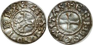 O8587 Rare France Denier 1685 Charles II le Chauve 840-877 Rheims Argent SUP ->Make offer