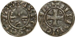 O8594 Rare France Denier Troyes 1181-1197 Henri Comes Trecas Civitas