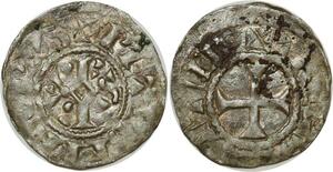 O8601 Rare France Denier TroYes Thibaut Ier 1048-1089 Trecas Civi TEBO