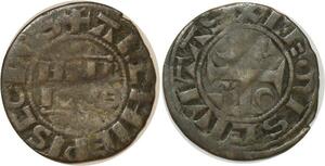 O8605 Rare France Denier Reims 1141 Albéric Remis Civitas - Albr ICVS ->Make offer