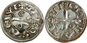 O8633 Rare France Denier Toulouse Bertrand 1106-1112 Com Argent SUP