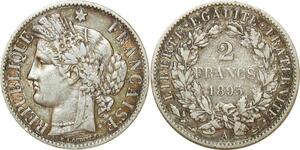 O8656 France 2 Francs Cérès 1895 A Paris Argent ->Make offer