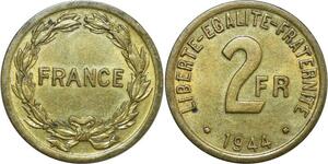 O8713 France 2 Francs 1944 USA Philadelphie SUP ->Make offer