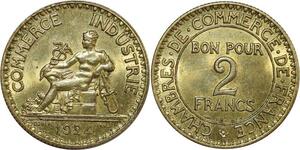 O8720 France 2 Francs Chambre de Commerce 1924 SUP++ ->M offre