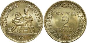 O8721 France 2 Francs Chambre de Commerce 1921 SUP++++ ->M offre