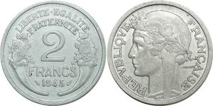 O8727 France 2 Francs Morlon 1945 SPL !!! ->Make offer