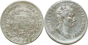 O8859 Rare France 1/2 Franc Napoléon I er An 12 M Toulouse surplus métal coeur