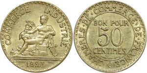 O8944 France 50 Centimes Chambre de Commerce 1925 SPL FDC ->Make offer