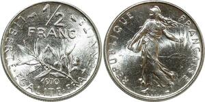 O8951 France 1/2 Franc Semeuse 1970 FDC ->Make offer