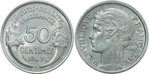 O8952 France 50 Centimes Morlon 1947 B Beaumont Le Roger SPL ->Make offer