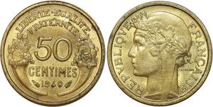 O8962 France 50 Centimes Morlon 1940 SPL FDC ->Make offer