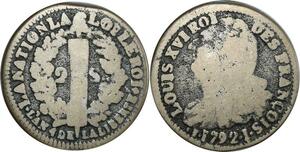 O8973 Rare Haiti Saint Dominique Haiti 2 Sols Louis XVI François An 4 1792 I Limoges
