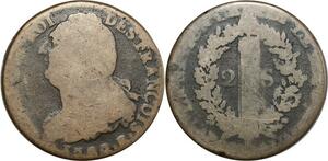 O8977 France Constitution 2 Sols Louis XVI François An 4 1792 B Rouen