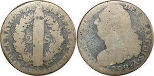 O8989 France Constitution 2 Sols Louis XVI François An 4 1792 A Paris ->Make offer