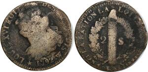 O8998 France Constitution 2 Sols Louis XVI François An 4 1792 W Lille ->Make offer