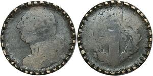 O9002 Rare France Constitution 2 Sols Louis XVI François Palais Jeu Bagnard