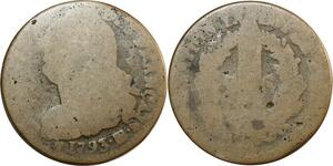 O9023 France Constitution 2 Sols Louis XVI Francais 1793 BB Strasbourg ->Make offer