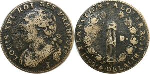 O9037 France Constitution 12 Deniers Louis XVI Francais An 4 1792 I Limoges ->M offre