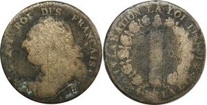 O9050 France Constitution 12 Deniers Louis XVI Francais An 4 1792 BB Strasbourg