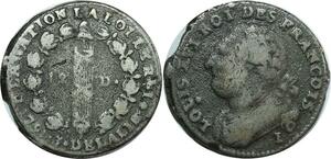 O9073 France 12 Deniers Louis XVI François An 3 1791 2ème sem I Limoges