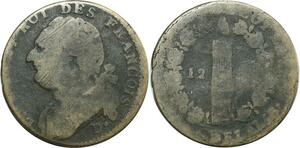 O9084 France Constitution 12 Deniers Louis XVI François D. Dijon ->Make offer