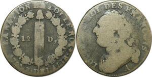 O9092 France Constitution 12 Deniers Louis XVI François An 3 1791 A Paris->M offre