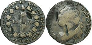 O9108 France Constitution 12 Deniers Louis XVI François An 4 1792 T. Saumur ->M offre