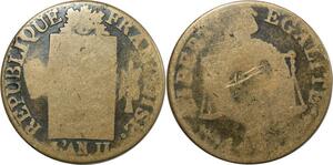 O9131 France Convention Un Sol aux balances Louis XVI Françoise ->Make offer