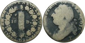 O9142 France Constitution 12 Deniers Louis XVI François 1792 An 4 T Nantes