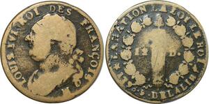 O9145 France Constitution 12 Deniers Louis XVI François An 5 1793 MA Marseille