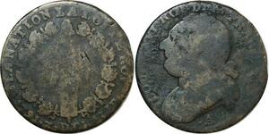 O9161 France Constitution 12 Deniers Louis XVI François 3 1791 A Couvent Barnabites