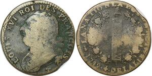 O9165 France Constitution 12 Deniers Louis XVI François An 4 1792 T Nantes ->M offre