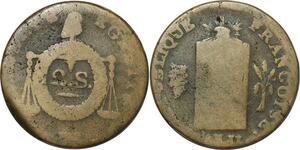 O9201 Très Rare France Convention 2 Sols aux balances Louis XVI Pau sans date ->Make offer